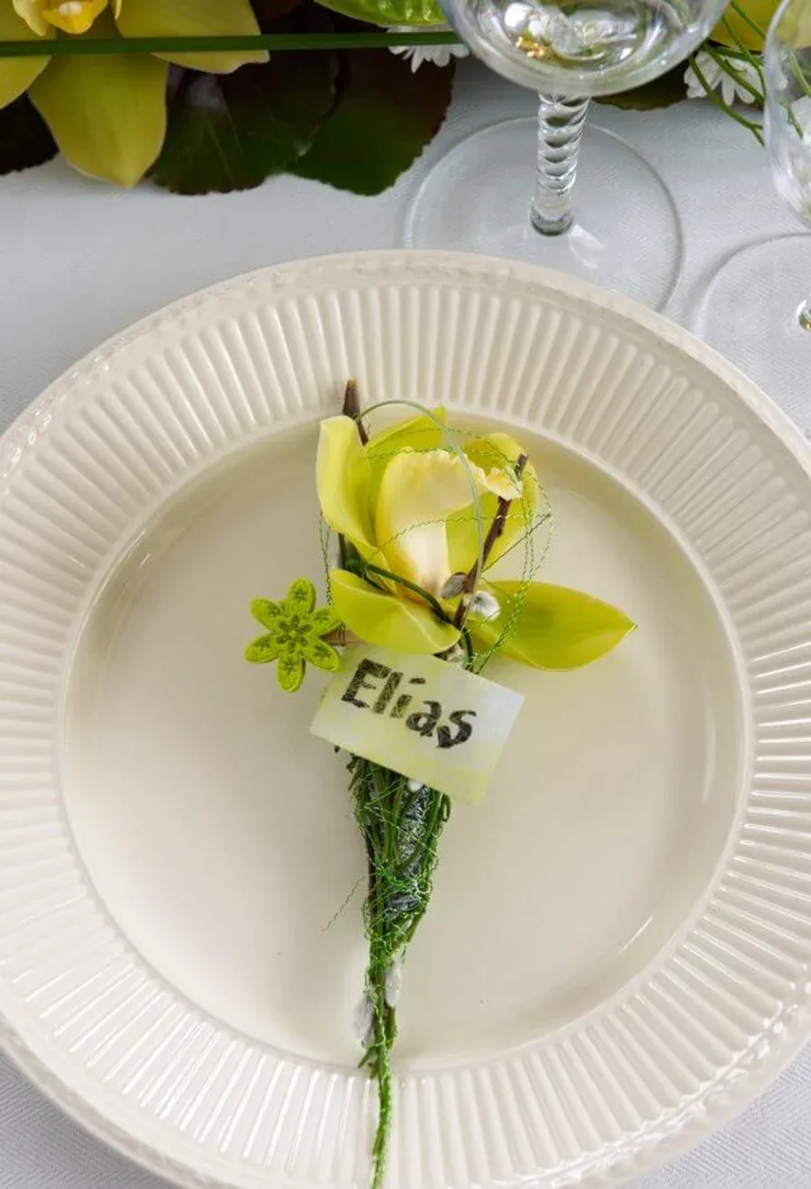 Interflora bordkort blomst med vannpropp