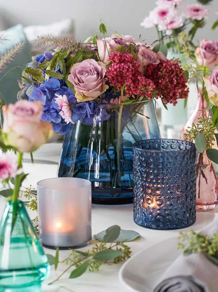 Interflora konfirmasjon bordpynt mix farge